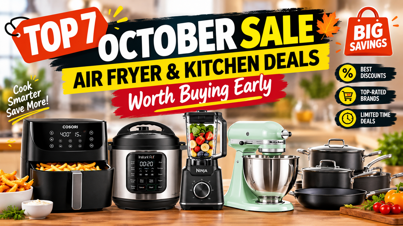 Top 7 October Sale Air Fryer & Kitchen Deals Worth Buying Early